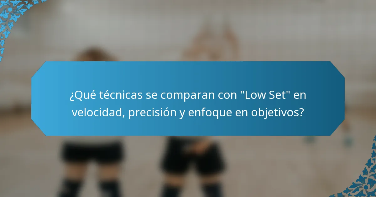 ¿Qué técnicas se comparan con 